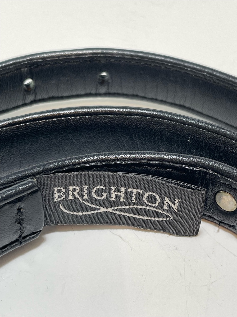 Brighton Black Leather Beaded Belt with Turquoise, Red & Silver Accents - Picture 4 of 13